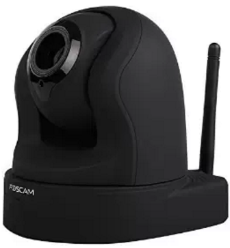 Le FI9286P, une caméra Foscam qui inclut la communication P2P par défaut.
