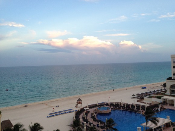 Vue depuis l'hôtel Marriott CasaMaga à Cancun.